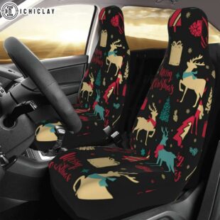 Christmas Reindeer Car Seat Covers Decor For Car
