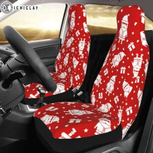 Christmas Santa Gifts Car Seat Covers Decor For Car