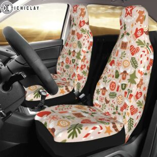 Christmas Symbols Print Car Seat Covers Decor For Car