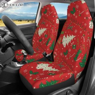 Christmas Tree Universal Car Seat Covers Decor For Car