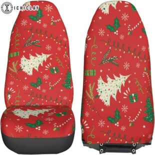 Christmas Tree Universal Car Seat Covers Decor For Car