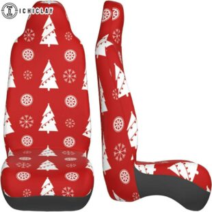 Christmas Trees Snowflake Car Seat Covers Decor For Car