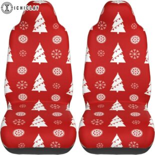 Christmas Trees Snowflake Car Seat Covers Decor For Car