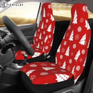 Christmas Trees Snowflake Car Seat Covers Decor For Car