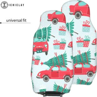 Christmas Truck Tree Car Seat Covers Decor For Car