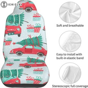 Christmas Truck Tree Car Seat Covers Decor For Car