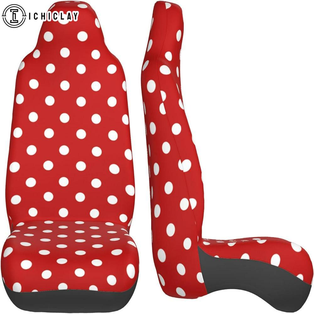 Christmas White Dot Car Seat Covers Decor For Car Christmas White Dot Car Seat Covers Decor For Car