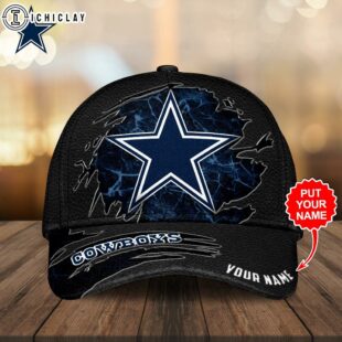Custom Name Dallas Cowboys NFL Baseball Cap For Fans