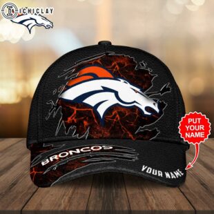 Custom Name Denver Broncos NFL Baseball Cap For Fans