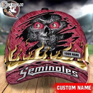 Custom Name Florida State Seminoless Sport Pattern Baseball Cap For Fans