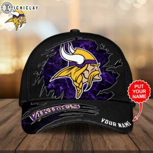Custom Name Minnesota Vikings Baseball Cap For Fans