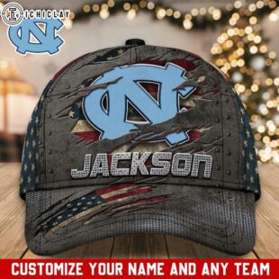 Custom Name North Carolina Team Tar Heelss Sport Pattern Baseball Cap For Fans