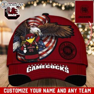 Custom Name South Carolina Team Gamecocks Sport Pattern Baseball Cap For Fans