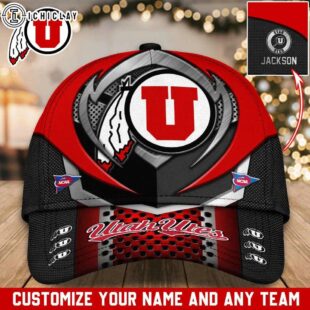 Custom Name Utah Team Utess Sport Pattern Baseball Cap For Fans