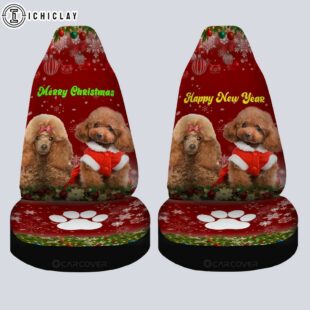 Cute Couple Poodles Car Seat Covers Decor For Car