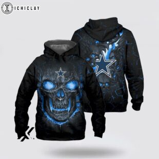 Dallas Cowboys Skull Face 3D Shirt For Fans