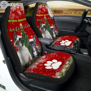 French Bulldogs Christmas Dog Car Seat Covers Decor For Car
