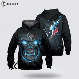 Houston Texans Skull Face 3D Shirt For Fans