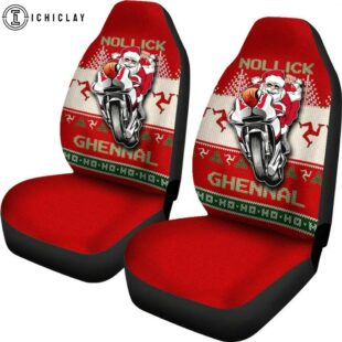 Isle Of Man Celtic Christmas Manx Santa Car Seat Covers Decor For Car