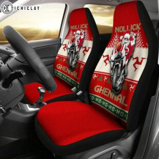 Isle Of Man Celtic Christmas Manx Santa Car Seat Covers Decor For Car