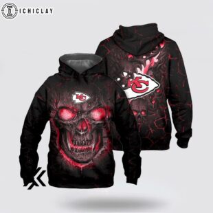 Kansas City Chiefs Skull Face 3D Shirt For Fans