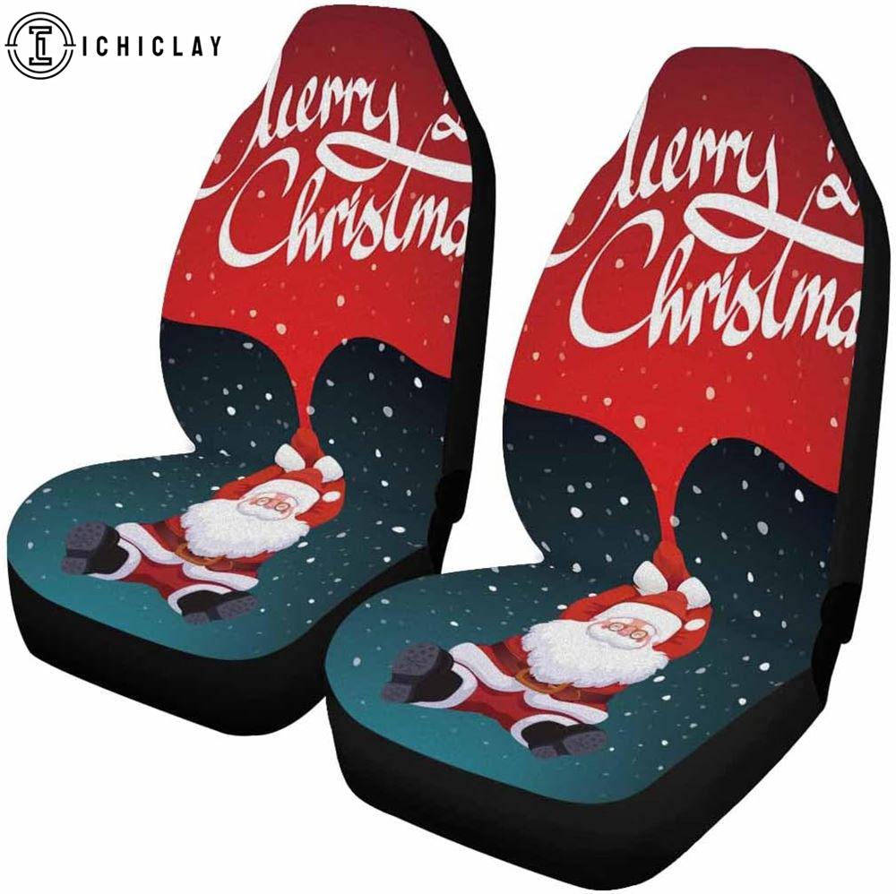 Merry Christmas Santa Car Seat Covers Decor For Car Merry Christmas Santa Car Seat Covers Decor For Car