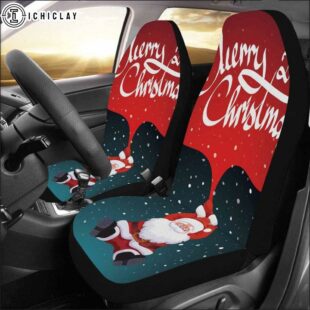 Merry Christmas Santa Car Seat Covers Decor For Car