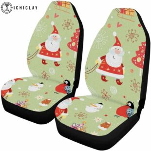 Merry Christmas Santa Claus Funny Car Seat Covers Decor For Car