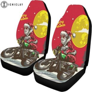 Merry Christmas Santa Racer Car Seat Covers Decor For Car
