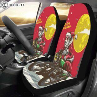 Merry Christmas Santa Racer Car Seat Covers Decor For Car