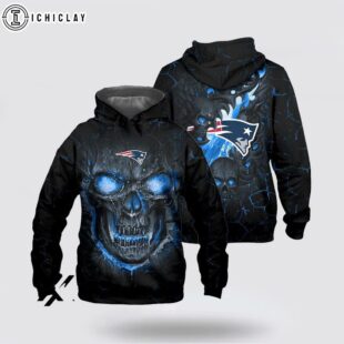 New England Patriots Skull Face 3D Shirt For Fans