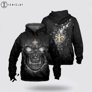 New Orleans Saints Skull Face 3D Shirt For Fans