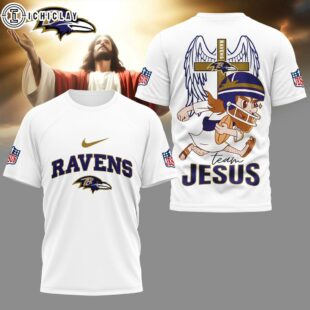 Baltimore Ravens NFL Team Jesus 3D Shirt