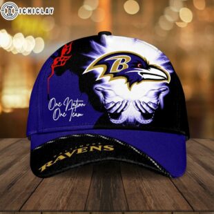 Baltimore Ravens One Nation One Team Classic Baseball Cap For Fans