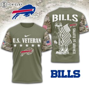 Buffalo Bills NFL Salute To Service 3D Shirt