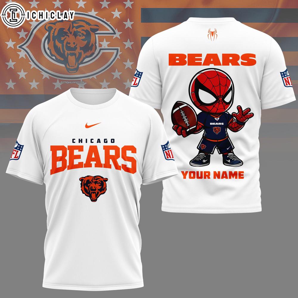 Chicago Bears NFL Spider Hero Custom 3D Shirt Chicago Bears NFL Spider Hero Custom 3D Shirt