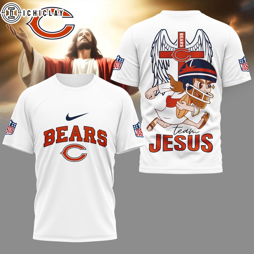 Chicago Bears NFL Team Jesus 3D Shirt Chicago Bears NFL Team Jesus 3D Shirt