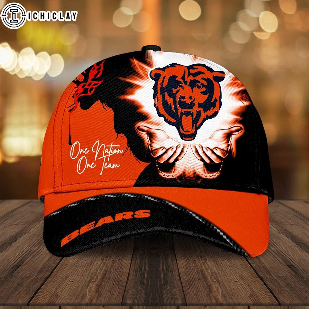 Chicago Bears One Nation One Team Classic Baseball Cap For Fans Chicago Bears One Nation One Team Classic Baseball Cap For Fans