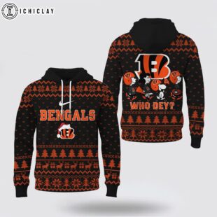 Cincinnati Bengals NFL Cozy Snoopy Football 3D Hoodie