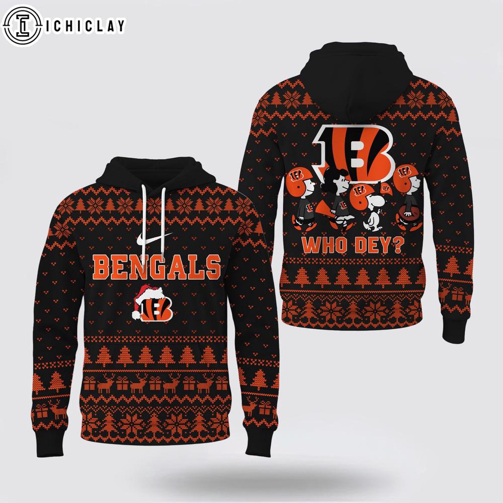 Cincinnati Bengals NFL Cozy Snoopy Football 3D Hoodie Cincinnati Bengals NFL Cozy Snoopy Football 3D Hoodie
