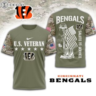 Cincinnati Bengals NFL Salute To Service 3D Shirt