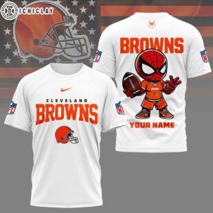 Cleveland Browns NFL Spider Hero Custom 3D Shirt