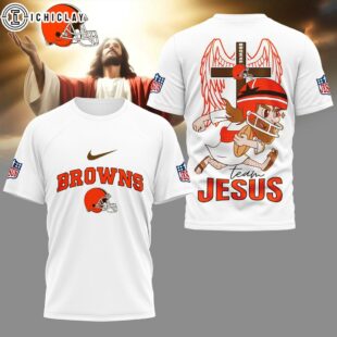 Cleveland Browns NFL Team Jesus 3D Shirt