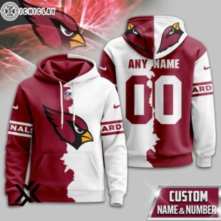Custom Name Number Arizona Cardinals Victory Split 3D Shirt For Fans