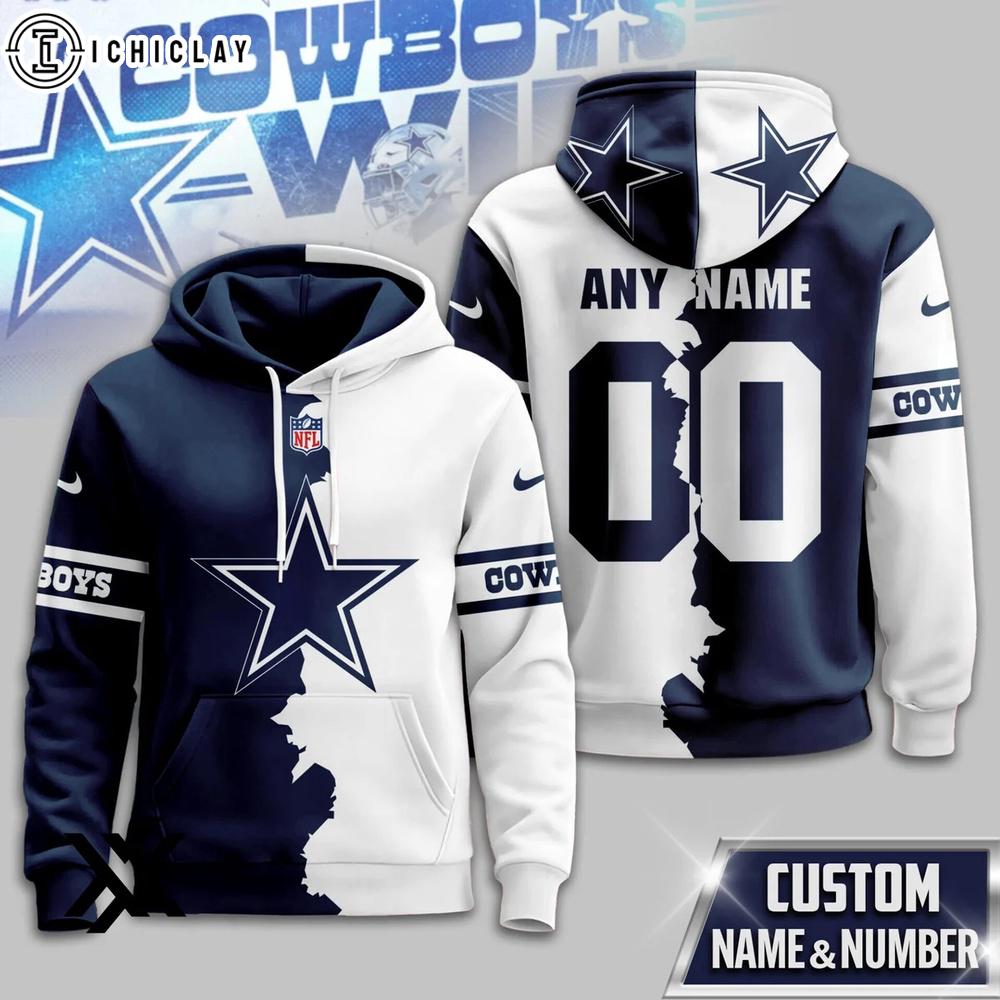 Custom Name Number Dallas Cowboys Victory Split 3D Shirt For Fans Custom Name Number Dallas Cowboys Victory Split 3D Shirt For Fans