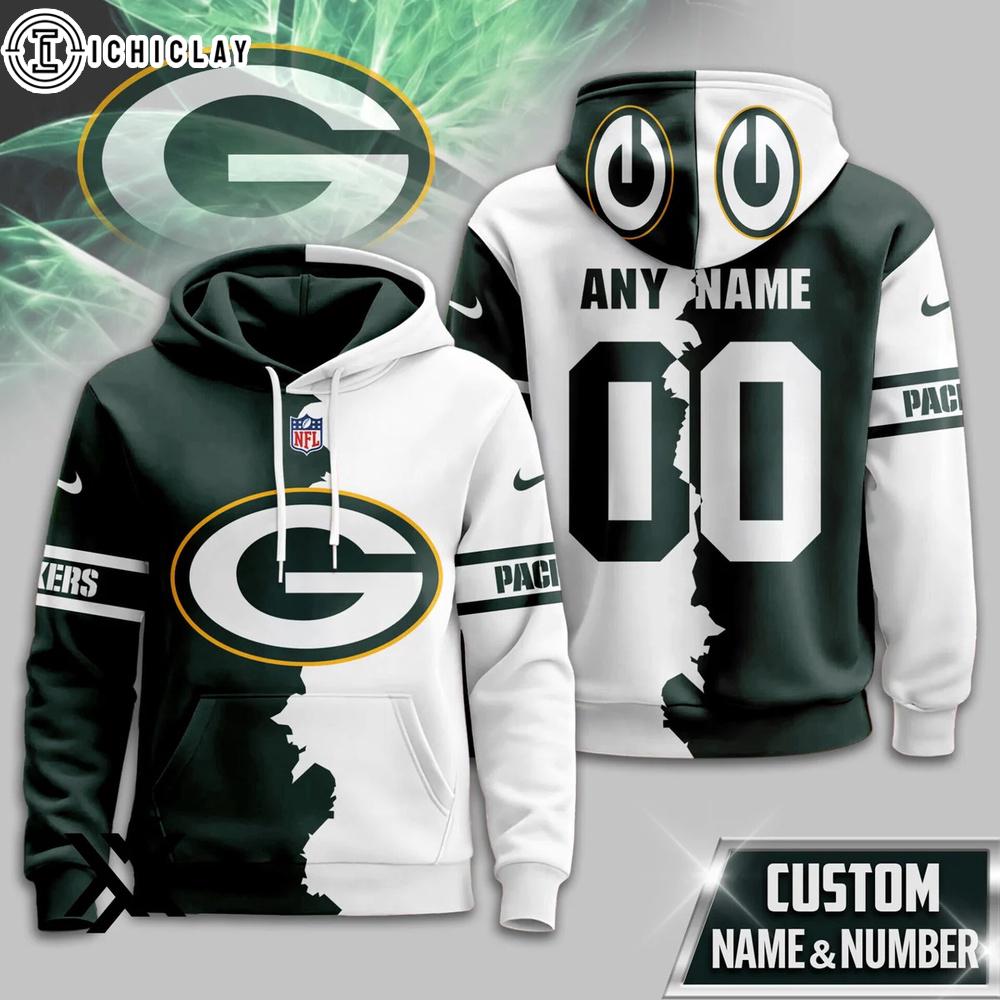 Custom Name Number Green Bay Packers Victory Split 3D Shirt For Fans Custom Name Number Green Bay Packers Victory Split 3D Shirt For Fans