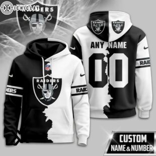 Custom Name Number Las Vegas Raiders Victory Split 3D Shirt For Fans