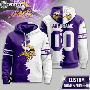 Custom Name Number Minnesota Vikings Victory Split 3D Shirt For Fans