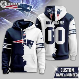 Custom Name Number New England Patriots Victory Split 3D Shirt For Fans