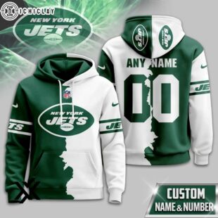 Custom Name Number New York Jets Victory Split 3D Shirt For Fans